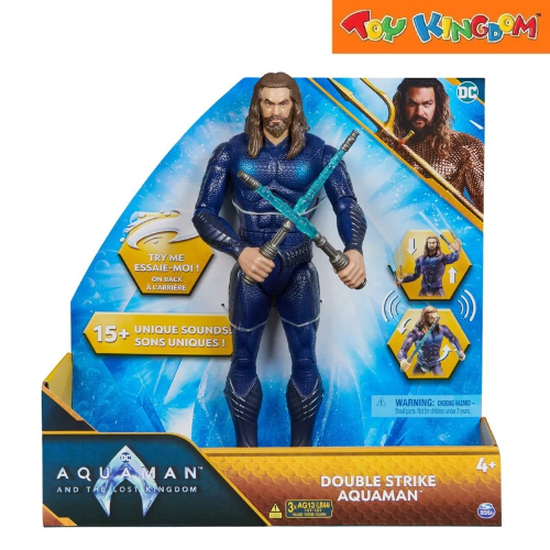 FIGURA AQUAMAN CON BASTON DOUBLE STRIKE VULCANITA - Imagen 2